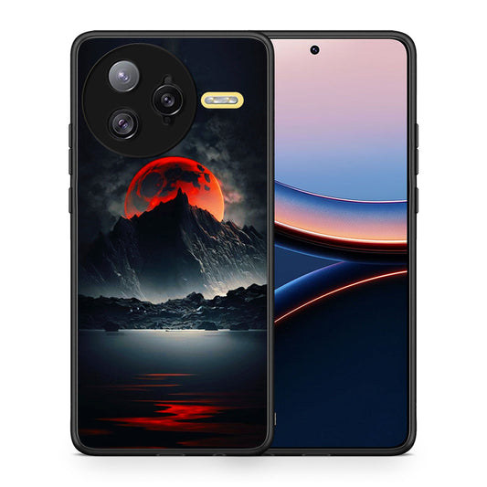 Θήκη Xiaomi Poco F7 Ultra Red Full Moon από τη Smartfits με σχέδιο στο πίσω μέρος και μαύρο περίβλημα | Xiaomi Poco F7 Ultra Red Full Moon case with colorful back and black bezels