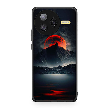 Xiaomi Poco F7 Ultra Red Full Moon θήκη από τη Smartfits με σχέδιο στο πίσω μέρος και μαύρο περίβλημα | Smartphone case with colorful back and black bezels by Smartfits