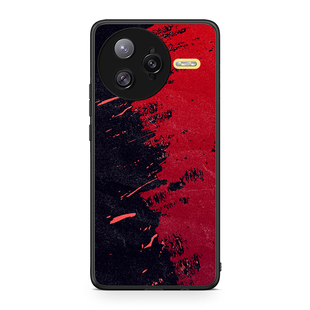 Xiaomi Poco F7 Ultra Red Paint Θήκη Αγίου Βαλεντίνου από τη Smartfits με σχέδιο στο πίσω μέρος και μαύρο περίβλημα | Smartphone case with colorful back and black bezels by Smartfits