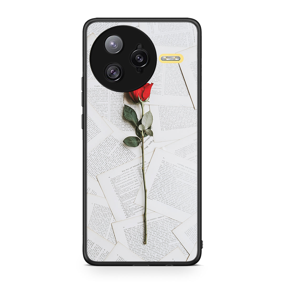 Xiaomi Poco F7 Ultra Red Rose θήκη από τη Smartfits με σχέδιο στο πίσω μέρος και μαύρο περίβλημα | Smartphone case with colorful back and black bezels by Smartfits