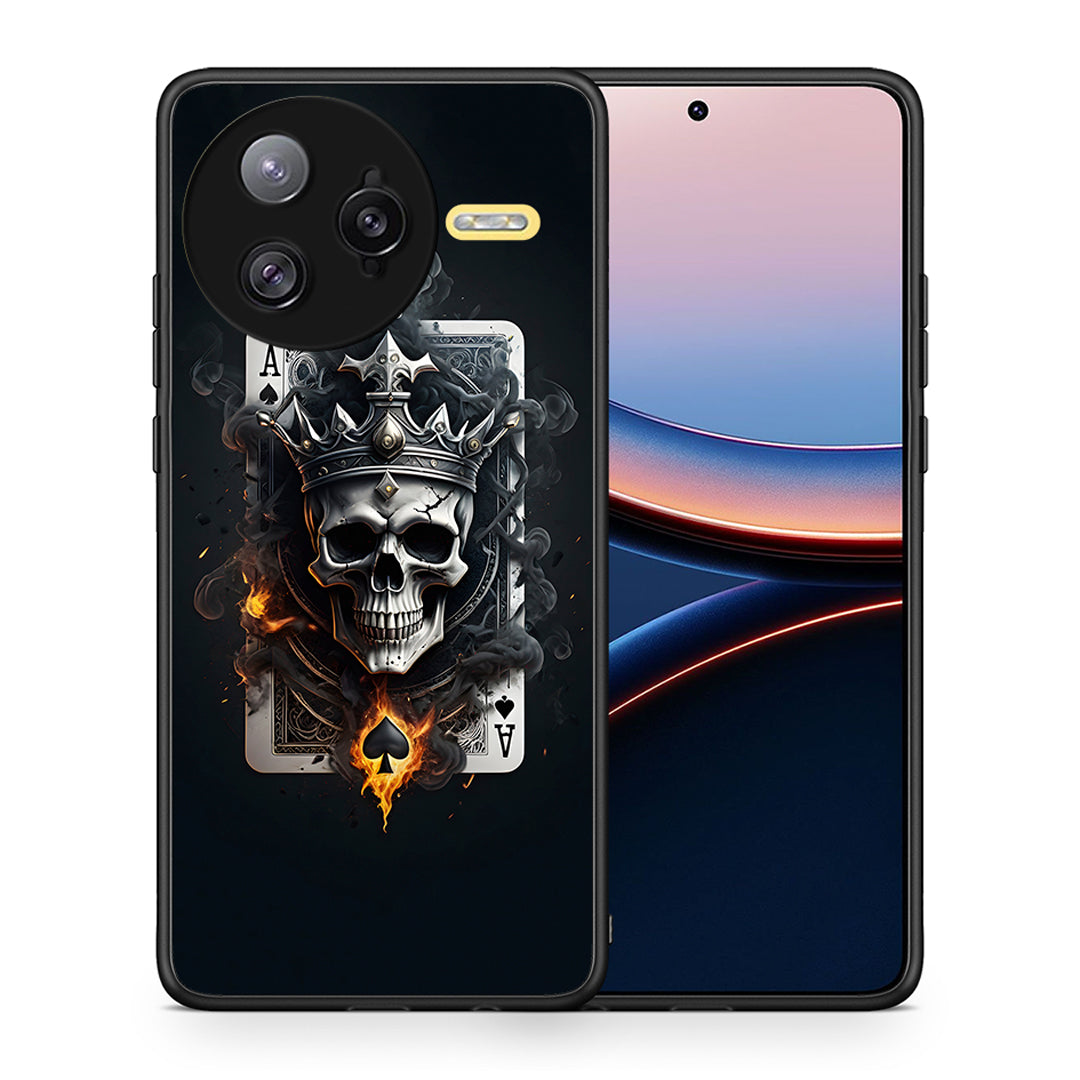 Θήκη Xiaomi Poco F7 Ultra Skull King Ace από τη Smartfits με σχέδιο στο πίσω μέρος και μαύρο περίβλημα | Xiaomi Poco F7 Ultra Skull King Ace case with colorful back and black bezels