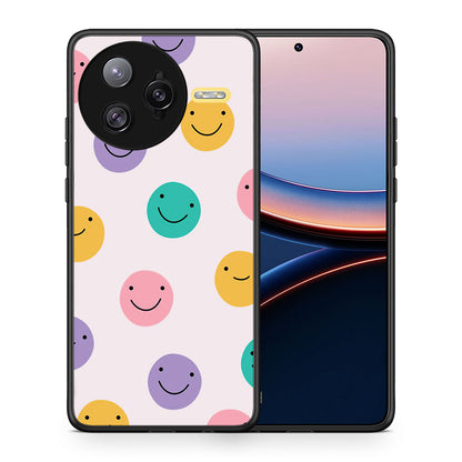 Θήκη Xiaomi Poco F7 Ultra Smiley Faces από τη Smartfits με σχέδιο στο πίσω μέρος και μαύρο περίβλημα | Xiaomi Poco F7 Ultra Smiley Faces case with colorful back and black bezels