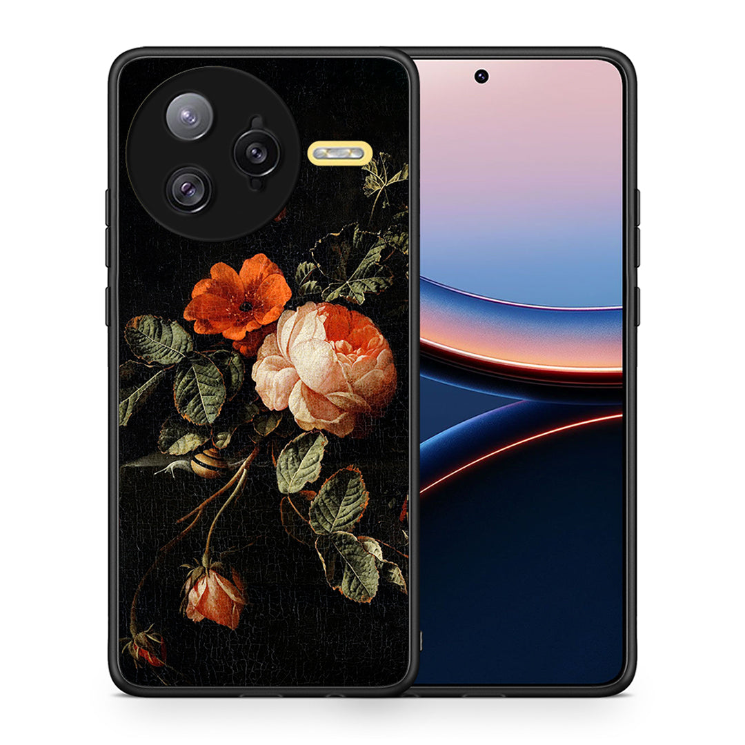 Θήκη Xiaomi Poco F7 Ultra Vintage Roses από τη Smartfits με σχέδιο στο πίσω μέρος και μαύρο περίβλημα | Xiaomi Poco F7 Ultra Vintage Roses case with colorful back and black bezels
