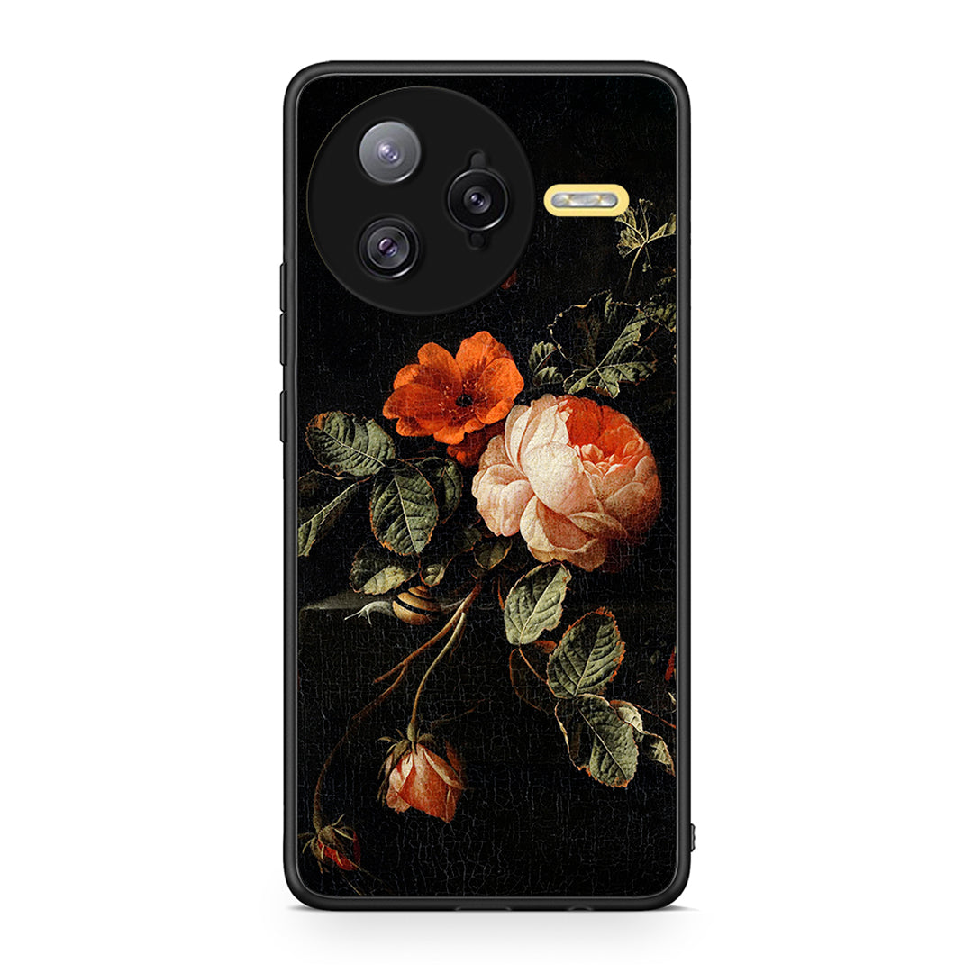 Xiaomi Poco F7 Ultra Vintage Roses θήκη από τη Smartfits με σχέδιο στο πίσω μέρος και μαύρο περίβλημα | Smartphone case with colorful back and black bezels by Smartfits