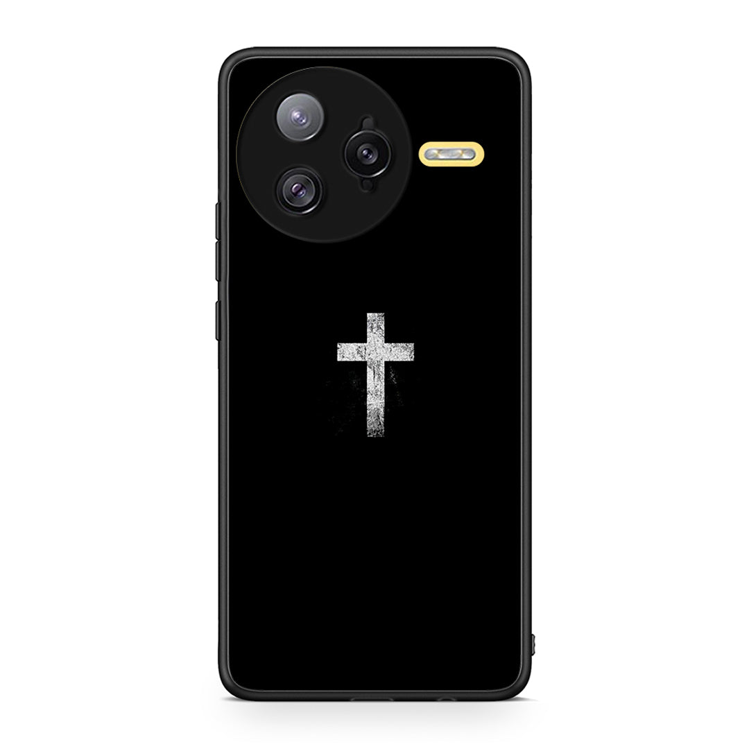 Xiaomi Poco F7 Ultra White Cross θήκη από τη Smartfits με σχέδιο στο πίσω μέρος και μαύρο περίβλημα | Smartphone case with colorful back and black bezels by Smartfits