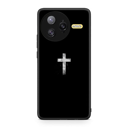 Xiaomi Poco F7 Ultra White Cross θήκη από τη Smartfits με σχέδιο στο πίσω μέρος και μαύρο περίβλημα | Smartphone case with colorful back and black bezels by Smartfits