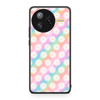Xiaomi Poco F7 Ultra White Daisies θήκη από τη Smartfits με σχέδιο στο πίσω μέρος και μαύρο περίβλημα | Smartphone case with colorful back and black bezels by Smartfits