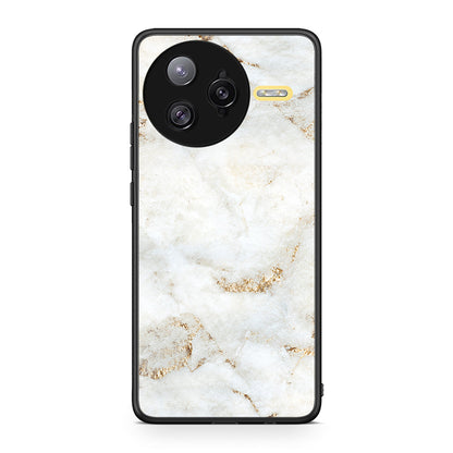 Xiaomi Poco F7 Ultra White Gold Marble θήκη από τη Smartfits με σχέδιο στο πίσω μέρος και μαύρο περίβλημα | Smartphone case with colorful back and black bezels by Smartfits
