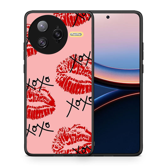 Θήκη Xiaomi Poco F7 Ultra XOXO Lips από τη Smartfits με σχέδιο στο πίσω μέρος και μαύρο περίβλημα | Xiaomi Poco F7 Ultra XOXO Lips case with colorful back and black bezels