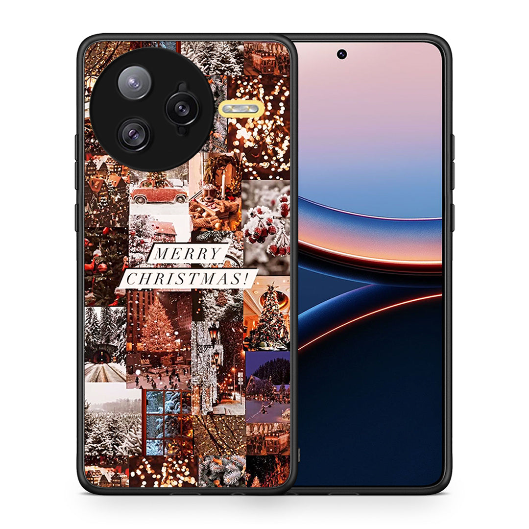 Θήκη Xiaomi Poco F7 Ultra Xmas Collage από τη Smartfits με σχέδιο στο πίσω μέρος και μαύρο περίβλημα | Xiaomi Poco F7 Ultra Xmas Collage case with colorful back and black bezels