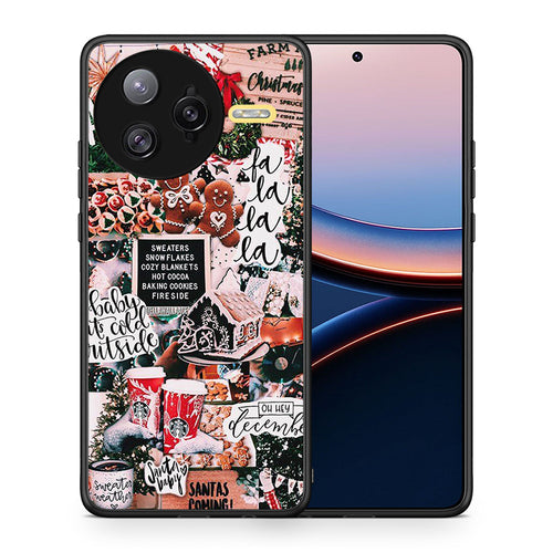 Θήκη Xiaomi Poco F7 Ultra Xmas Habbits από τη Smartfits με σχέδιο στο πίσω μέρος και μαύρο περίβλημα | Xiaomi Poco F7 Ultra Xmas Habbits case with colorful back and black bezels