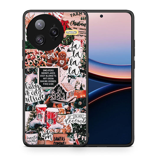 Θήκη Xiaomi Poco F7 Ultra Xmas Habbits από τη Smartfits με σχέδιο στο πίσω μέρος και μαύρο περίβλημα | Xiaomi Poco F7 Ultra Xmas Habbits case with colorful back and black bezels