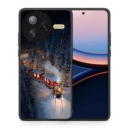 Θήκη Xiaomi Poco F7 Ultra Xmas Train από τη Smartfits με σχέδιο στο πίσω μέρος και μαύρο περίβλημα | Xiaomi Poco F7 Ultra Xmas Train case with colorful back and black bezels