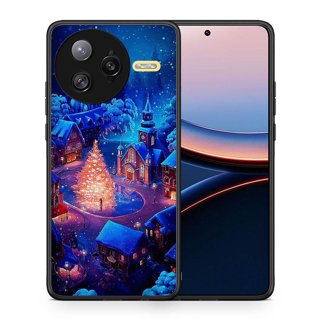 Θήκη Xiaomi Poco F7 Ultra Xmas Village από τη Smartfits με σχέδιο στο πίσω μέρος και μαύρο περίβλημα | Xiaomi Poco F7 Ultra Xmas Village case with colorful back and black bezels