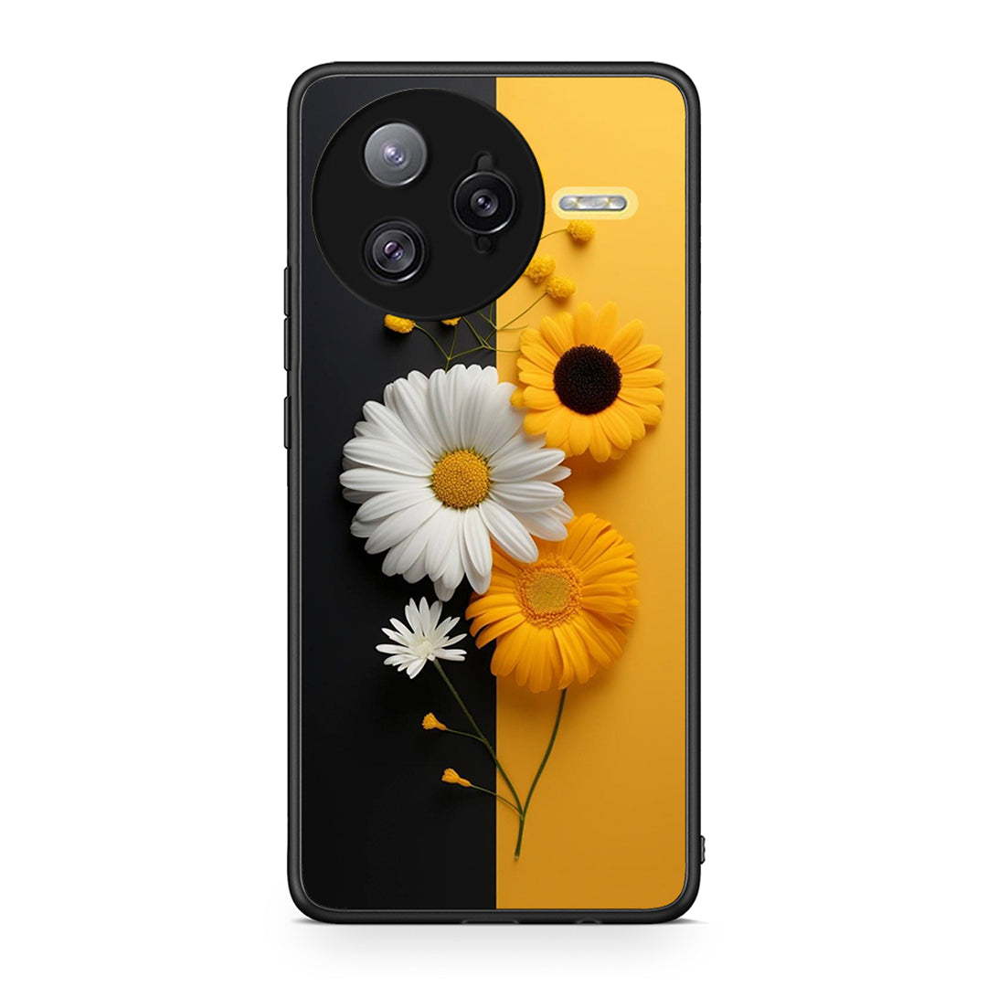 Xiaomi Poco F7 Ultra Yellow Daisies θήκη από τη Smartfits με σχέδιο στο πίσω μέρος και μαύρο περίβλημα | Smartphone case with colorful back and black bezels by Smartfits