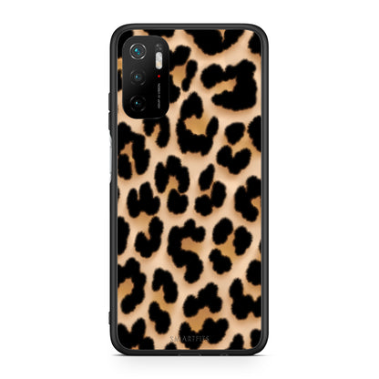Θήκη Xiaomi Redmi Note 10 5G Leopard Print Tan Large από τη Smartfits με σχέδιο στο πίσω μέρος και μαύρο περίβλημα | Xiaomi Redmi Note 10 5G Leopard Print Tan Large case with colorful back and black bezels