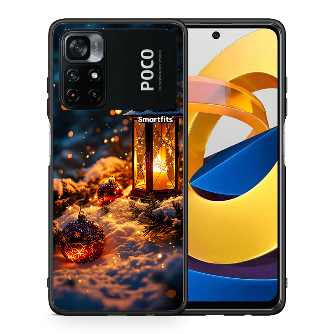 Θήκη Xiaomi Poco M4 Pro 4G Christmas Ornaments από τη Smartfits με σχέδιο στο πίσω μέρος και μαύρο περίβλημα | Xiaomi Poco M4 Pro 4G Christmas Ornaments case with colorful back and black bezels