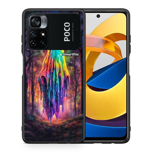 Θήκη Xiaomi Poco M4 Pro 4G Halloween Ghost από τη Smartfits με σχέδιο στο πίσω μέρος και μαύρο περίβλημα | Xiaomi Poco M4 Pro 4G Halloween Ghost case with colorful back and black bezels