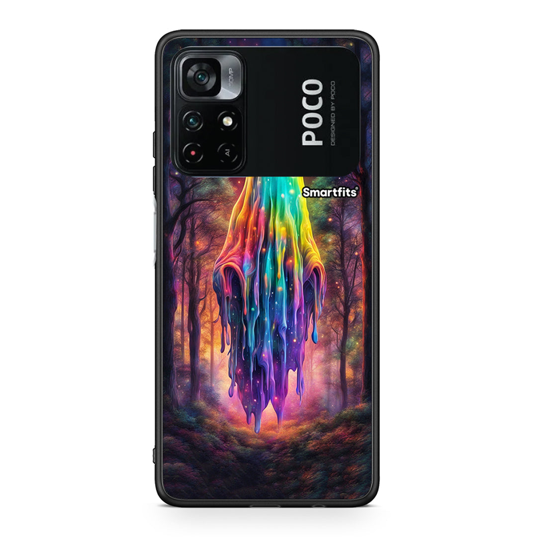 Xiaomi Poco M4 Pro 4G Halloween Ghost θήκη από τη Smartfits με σχέδιο στο πίσω μέρος και μαύρο περίβλημα | Smartphone case with colorful back and black bezels by Smartfits