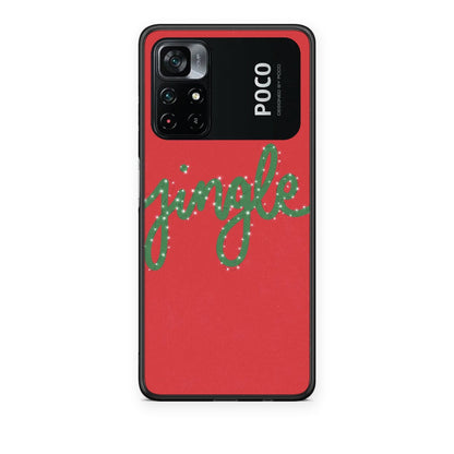 Θήκη Xiaomi Poco M4 Pro 4G Jingle Xmas από τη Smartfits με σχέδιο στο πίσω μέρος και μαύρο περίβλημα | Xiaomi Poco M4 Pro 4G Jingle Xmas case with colorful back and black bezels