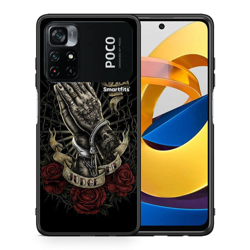 Θήκη Xiaomi Poco M4 Pro 4G Judge By God από τη Smartfits με σχέδιο στο πίσω μέρος και μαύρο περίβλημα | Xiaomi Poco M4 Pro 4G Judge By God case with colorful back and black bezels