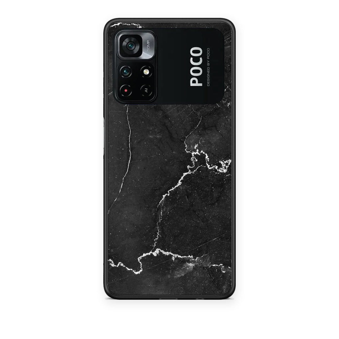 Θήκη Xiaomi Poco M4 Pro 4G Marble Black από τη Smartfits με σχέδιο στο πίσω μέρος και μαύρο περίβλημα | Xiaomi Poco M4 Pro 4G Marble Black case with colorful back and black bezels