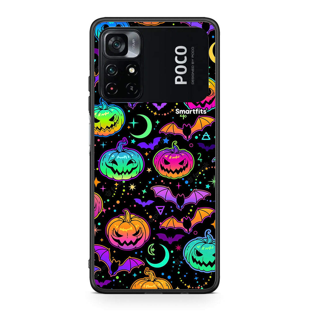Xiaomi Poco M4 Pro 4G Neon Halloween θήκη από τη Smartfits με σχέδιο στο πίσω μέρος και μαύρο περίβλημα | Smartphone case with colorful back and black bezels by Smartfits