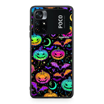 Xiaomi Poco M4 Pro 4G Neon Halloween θήκη από τη Smartfits με σχέδιο στο πίσω μέρος και μαύρο περίβλημα | Smartphone case with colorful back and black bezels by Smartfits