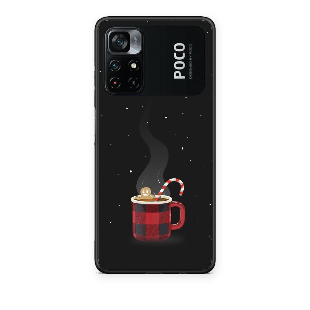 Θήκη Xiaomi Poco M4 Pro 4G Xmas Bathing από τη Smartfits με σχέδιο στο πίσω μέρος και μαύρο περίβλημα | Xiaomi Poco M4 Pro 4G Xmas Bathing case with colorful back and black bezels