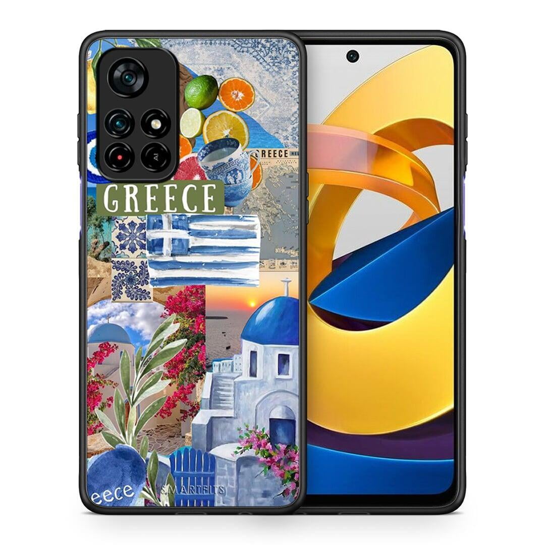 Θήκη Xiaomi Poco M4 Pro 5G All Greek από τη Smartfits με σχέδιο στο πίσω μέρος και μαύρο περίβλημα | Xiaomi Poco M4 Pro 5G All Greek case with colorful back and black bezels