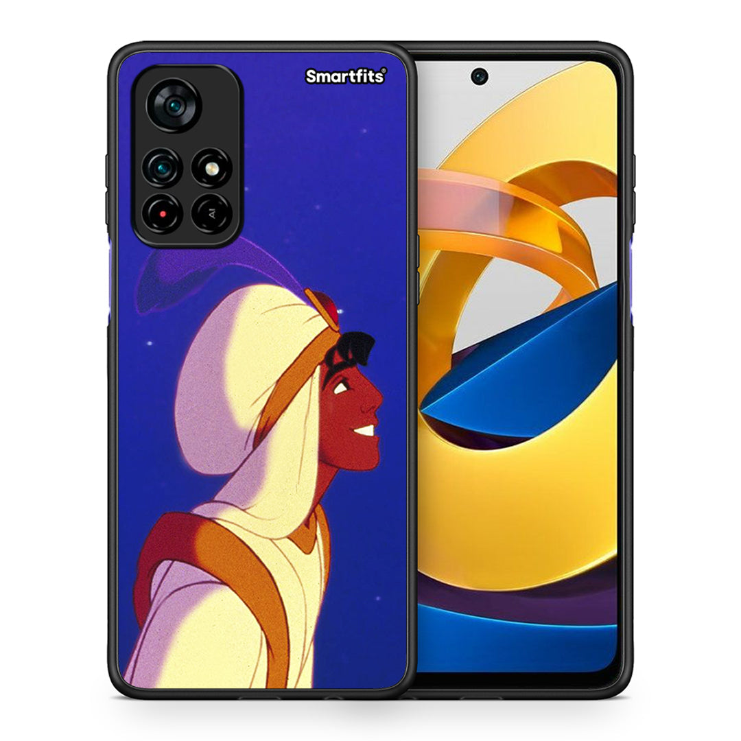 Θήκη Xiaomi Poco M4 Pro 5G Alladin And Jasmine Love 1 από τη Smartfits με σχέδιο στο πίσω μέρος και μαύρο περίβλημα | Xiaomi Poco M4 Pro 5G Alladin And Jasmine Love 1 case with colorful back and black bezels