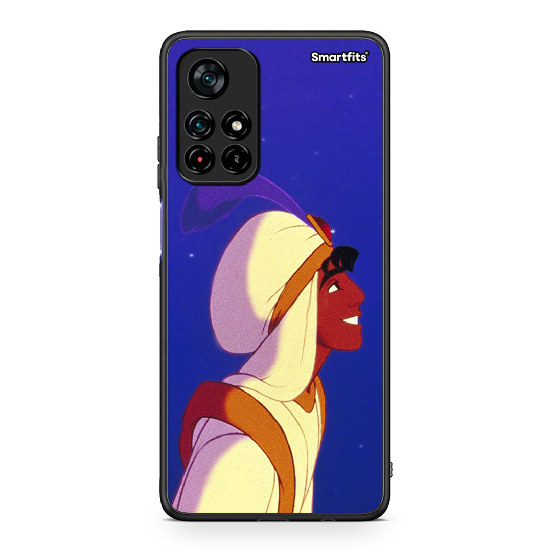 Xiaomi Poco M4 Pro 5G Alladin And Jasmine Love 1 θήκη από τη Smartfits με σχέδιο στο πίσω μέρος και μαύρο περίβλημα | Smartphone case with colorful back and black bezels by Smartfits