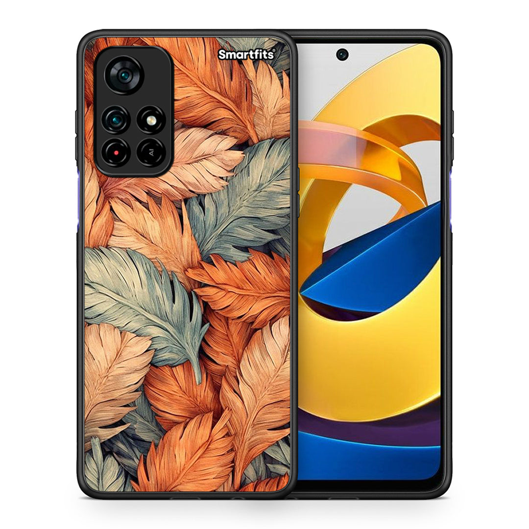 Θήκη Xiaomi Poco M4 Pro 5G Autumn Leaves από τη Smartfits με σχέδιο στο πίσω μέρος και μαύρο περίβλημα | Xiaomi Poco M4 Pro 5G Autumn Leaves case with colorful back and black bezels