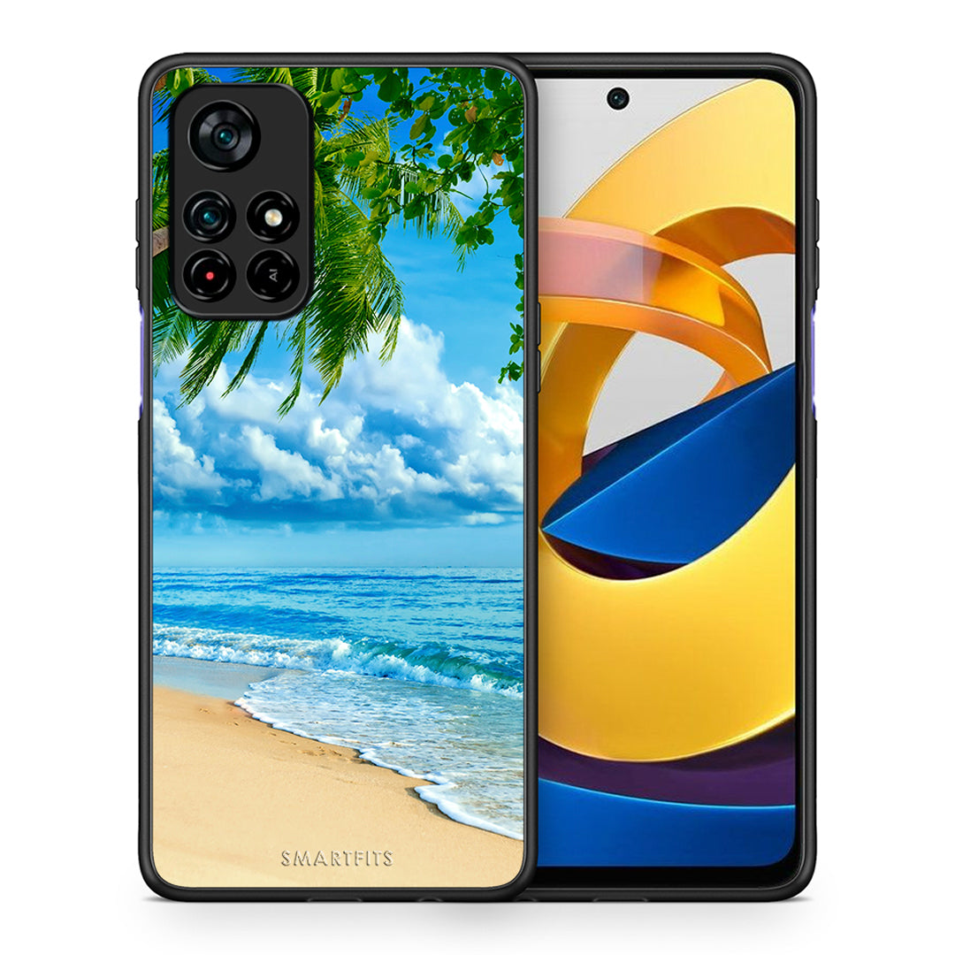 Θήκη Xiaomi Poco M4 Pro 5G Beautiful Beach από τη Smartfits με σχέδιο στο πίσω μέρος και μαύρο περίβλημα | Xiaomi Poco M4 Pro 5G Beautiful Beach case with colorful back and black bezels