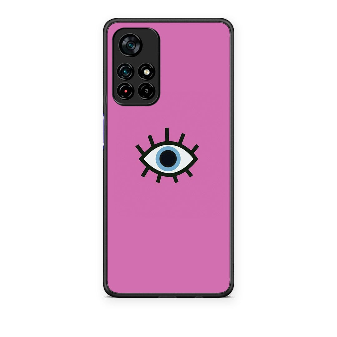 Θήκη Xiaomi Redmi Note 11S 5G Blue Eye Pink από τη Smartfits με σχέδιο στο πίσω μέρος και μαύρο περίβλημα | Xiaomi Redmi Note 11S 5G Blue Eye Pink case with colorful back and black bezels