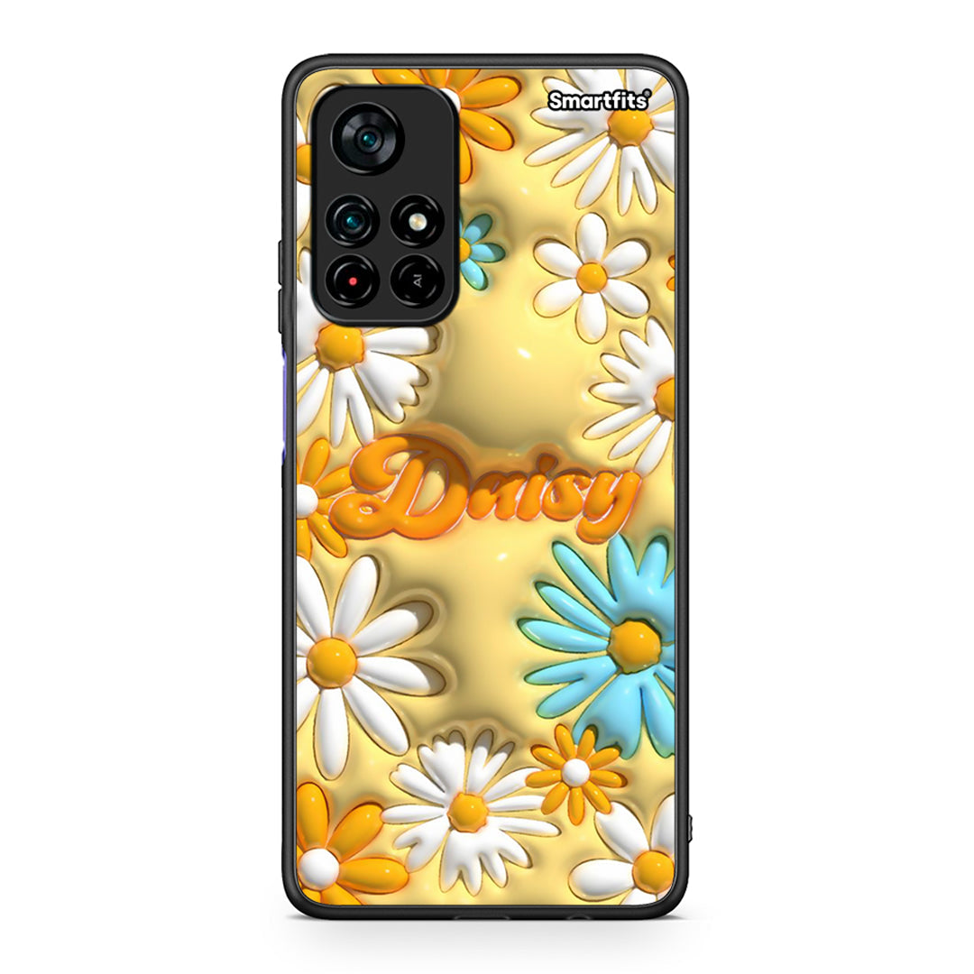 Xiaomi Poco M4 Pro 5G Bubble Daisies θήκη από τη Smartfits με σχέδιο στο πίσω μέρος και μαύρο περίβλημα | Smartphone case with colorful back and black bezels by Smartfits