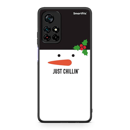 Xiaomi Poco M4 Pro 5G Christmas Chillin θήκη από τη Smartfits με σχέδιο στο πίσω μέρος και μαύρο περίβλημα | Smartphone case with colorful back and black bezels by Smartfits