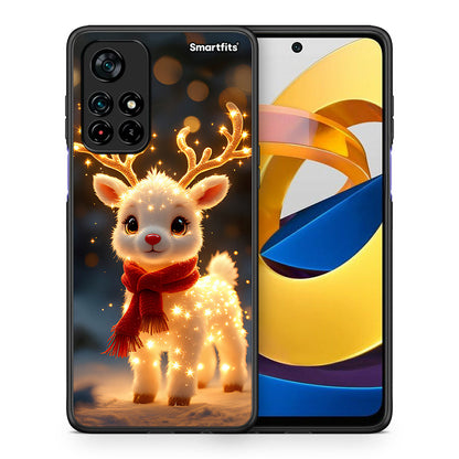 Θήκη Xiaomi Poco M4 Pro 5G Christmas Cutie από τη Smartfits με σχέδιο στο πίσω μέρος και μαύρο περίβλημα | Xiaomi Poco M4 Pro 5G Christmas Cutie case with colorful back and black bezels