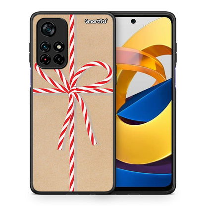 Θήκη Xiaomi Poco M4 Pro 5G Christmas Gift από τη Smartfits με σχέδιο στο πίσω μέρος και μαύρο περίβλημα | Xiaomi Poco M4 Pro 5G Christmas Gift case with colorful back and black bezels