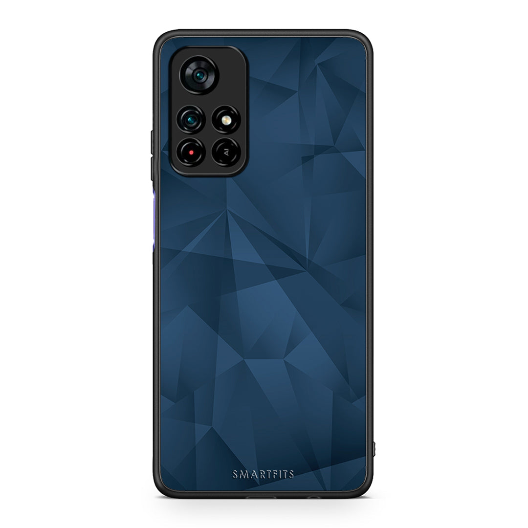 39 - Xiaomi Poco M4 Pro 5G Blue Abstract Geometric case, cover, bumper