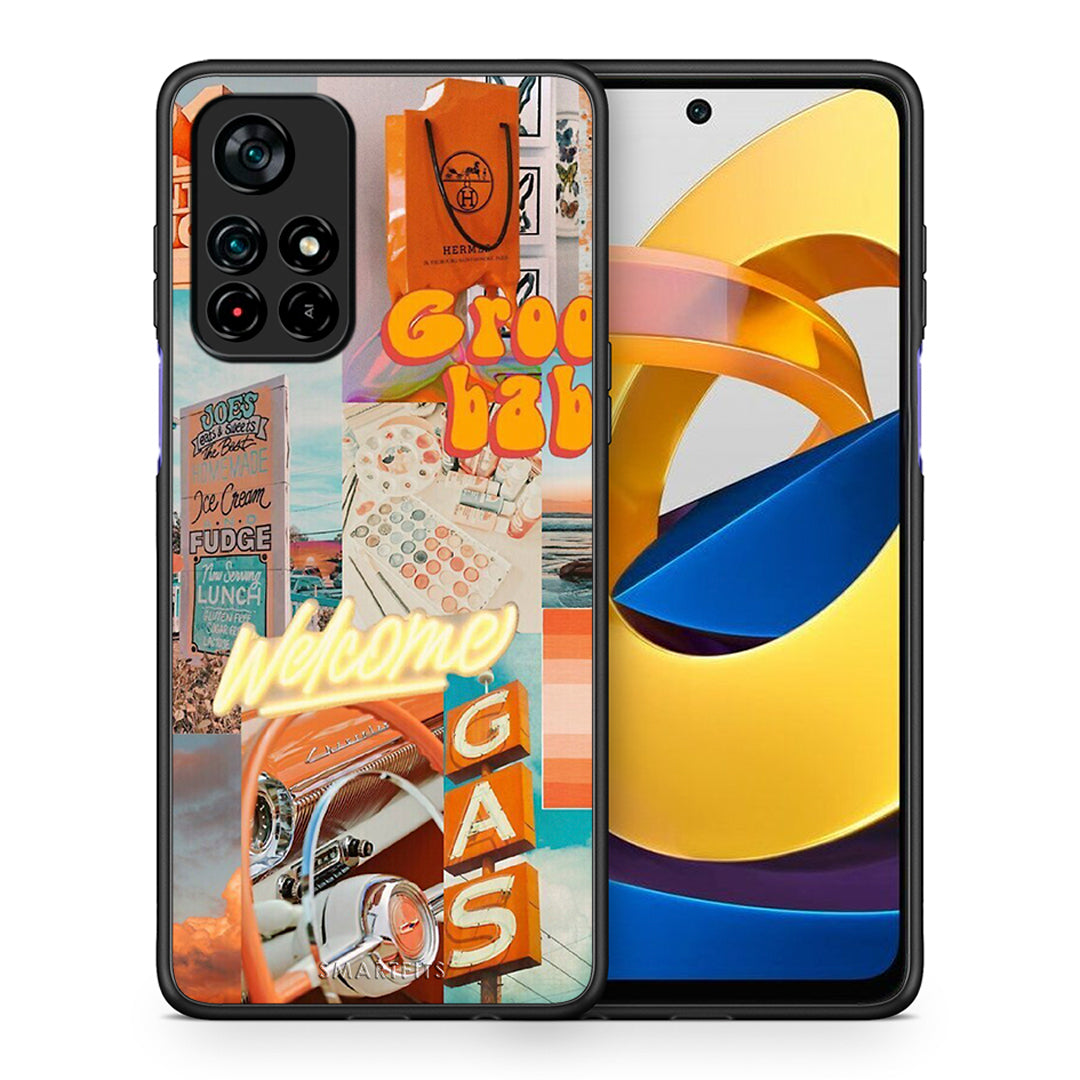 Θήκη Αγίου Βαλεντίνου Xiaomi Poco M4 Pro 5G Groovy Babe από τη Smartfits με σχέδιο στο πίσω μέρος και μαύρο περίβλημα | Xiaomi Poco M4 Pro 5G Groovy Babe case with colorful back and black bezels