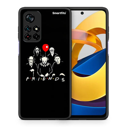 Θήκη Xiaomi Poco M4 Pro 5G Halloween Friends από τη Smartfits με σχέδιο στο πίσω μέρος και μαύρο περίβλημα | Xiaomi Poco M4 Pro 5G Halloween Friends case with colorful back and black bezels