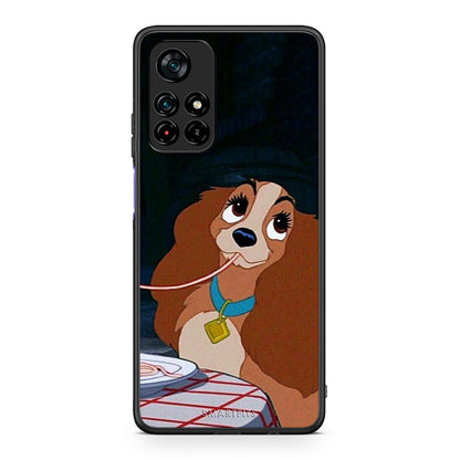 Xiaomi Poco M4 Pro 5G Lady And Tramp 2 Θήκη Αγίου Βαλεντίνου από τη Smartfits με σχέδιο στο πίσω μέρος και μαύρο περίβλημα | Smartphone case with colorful back and black bezels by Smartfits
