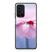 Thumbnail for Xiaomi Poco M4 Pro 5G Ladybug Flower θήκη από τη Smartfits με σχέδιο στο πίσω μέρος και μαύρο περίβλημα | Smartphone case with colorful back and black bezels by Smartfits