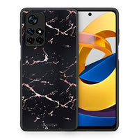 Thumbnail for Θήκη Xiaomi Poco M4 Pro 5G Black Rosegold Marble από τη Smartfits με σχέδιο στο πίσω μέρος και μαύρο περίβλημα | Xiaomi Poco M4 Pro 5G Black Rosegold Marble case with colorful back and black bezels