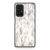 Thumbnail for 44 - Xiaomi Poco M4 Pro 5G Gold Geometric Marble case, cover, bumper