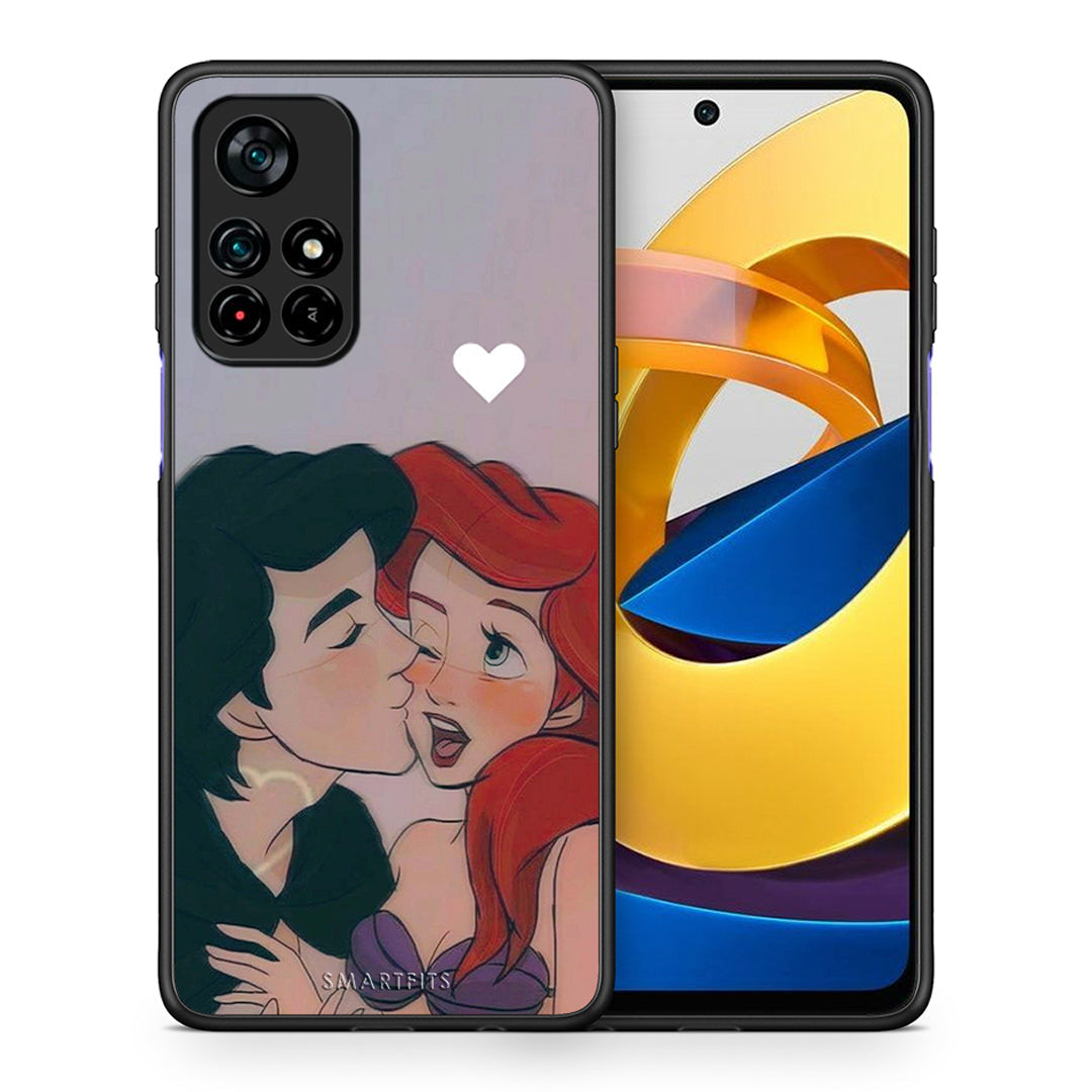 Θήκη Αγίου Βαλεντίνου Xiaomi Poco M4 Pro 5G Mermaid Love από τη Smartfits με σχέδιο στο πίσω μέρος και μαύρο περίβλημα | Xiaomi Poco M4 Pro 5G Mermaid Love case with colorful back and black bezels