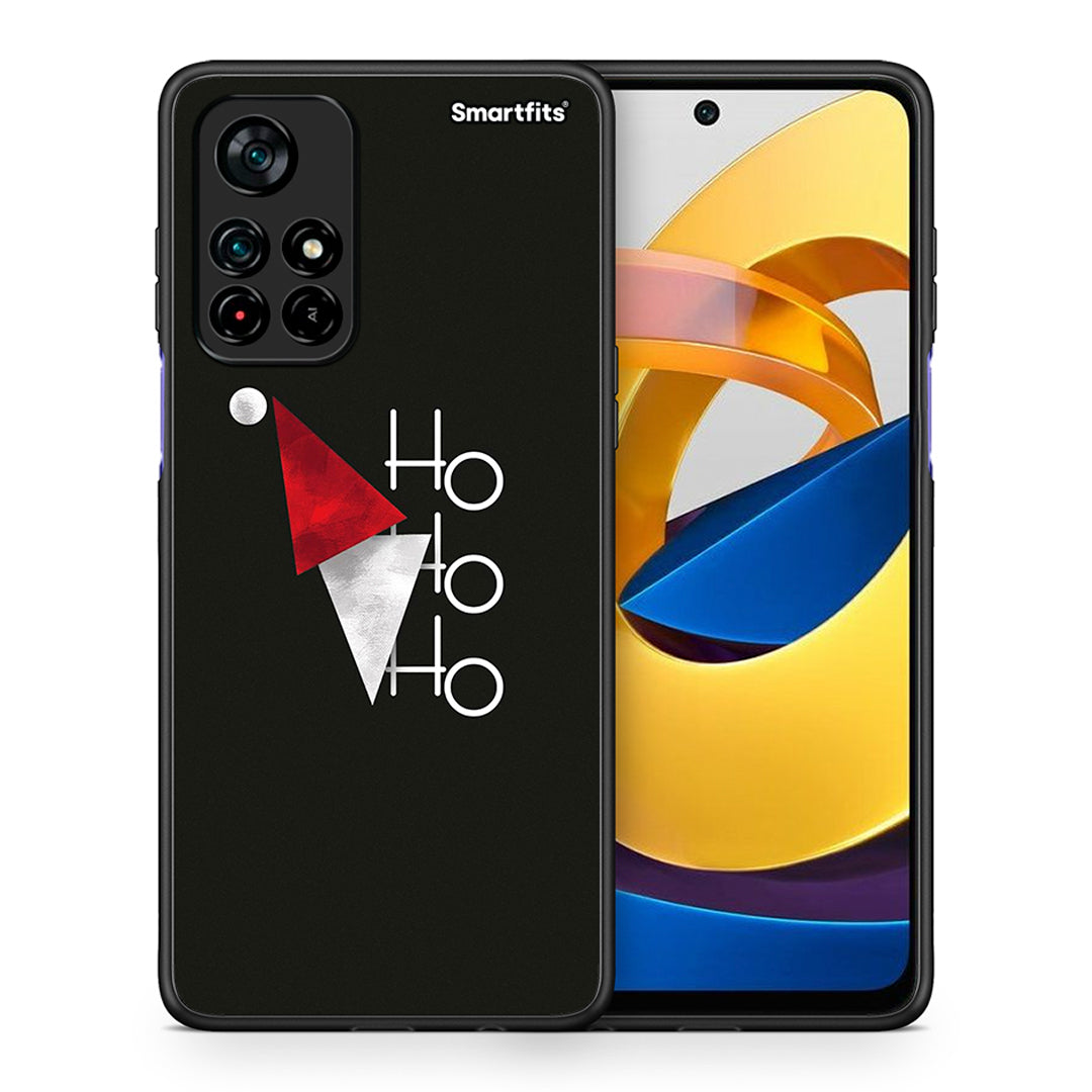 Θήκη Xiaomi Poco M4 Pro 5G Minimal Christmas από τη Smartfits με σχέδιο στο πίσω μέρος και μαύρο περίβλημα | Xiaomi Poco M4 Pro 5G Minimal Christmas case with colorful back and black bezels