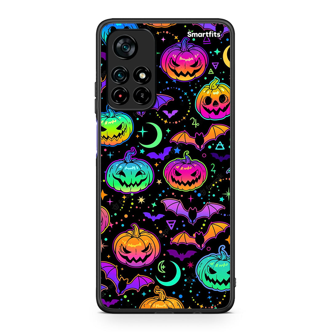 Xiaomi Poco M4 Pro 5G Neon Halloween θήκη από τη Smartfits με σχέδιο στο πίσω μέρος και μαύρο περίβλημα | Smartphone case with colorful back and black bezels by Smartfits
