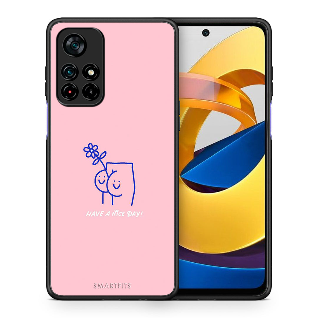 Θήκη Xiaomi Poco M4 Pro 5G Nice Day από τη Smartfits με σχέδιο στο πίσω μέρος και μαύρο περίβλημα | Xiaomi Poco M4 Pro 5G Nice Day case with colorful back and black bezels